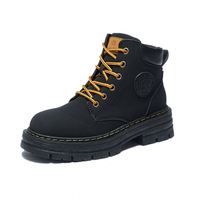 Nouvelles bottes de travail à tige haute pour l'automne et l'hiver avec semelles épaisses et antidérapantes, bottes à la cheville pour femmes avec une hauteur accrue à l'intérieur