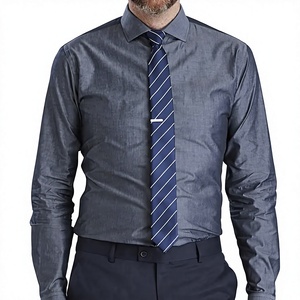 Camisa de Alta Calidad 100% Algodón Satinado, Negra, Blanca, Rosa, Azul, Lisa, Manga Larga, Sin Arrugas, con Botones, Formal, Casual, Transpirable - Product Image 1