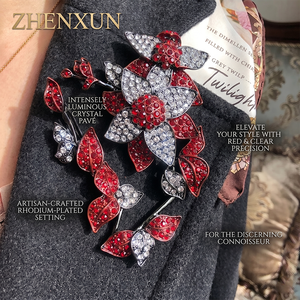 เข็มกลัดดอกไม้พู่ห้อยสไตล์วินเทจ ZHENXUN ดีไซน์หลากหลาย เหมาะสำหรับสุภาพสตรี ใช้ตกแต่งเสื้อผ้า ชุดสูท เสื้อโค้ท  เครื่องประดับ  ขายส่งสำหรับทุกเพศ - Product Image 1