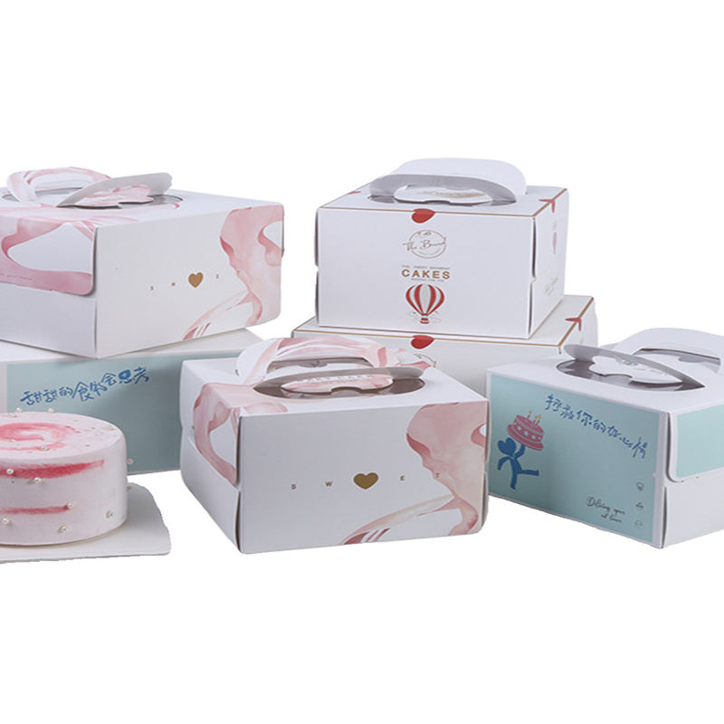 Reasonable Food Packaging Kraft Paper Folders Cake Boxes with Windows ...