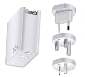 GaN Tech 65W Dual Port Fast Charger (1USB-A + 1 PD) Fast Wall Charger with PD & QC3.0 for Mobile Phone Laptop Tablet - Product Image 4