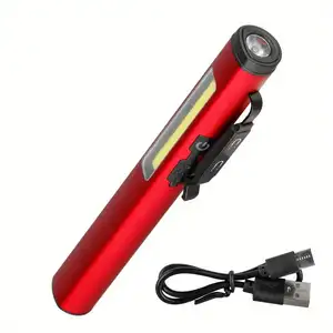 Rechargeable LED Pen Flashlight with Magnet - Lightweight, Waterproof, and Portable for Inspection, Work, and Emergencies