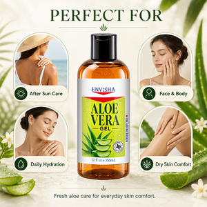 Gel d'<span class=keywords><strong>aloe</strong></span> <span class=keywords><strong>vera</strong></span> biologique nourrissant 350 ml, soin corporel en gros, doux, sans irritation, hydratant en profondeur, réparateur, pour peaux sensibles - Product Image 3