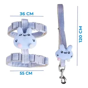 Graziosa imbracatura per animali domestici regolabile a prova di fuga per passeggiate sicure - Product Image 1