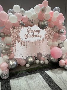 Pink Rose Golden Alles Gute zum Geburtstag Hintergrund Glitter Diamonds Muttertag Alles Gute zum Geburtstag Hintergrund Mädchen Süß 16 18. Geburtstag P. - Product Image 3