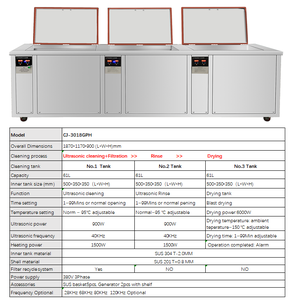 Máquina <span class=keywords><strong>de</strong></span> <span class=keywords><strong>limpieza</strong></span> ultrasónica industrial <span class=keywords><strong>de</strong></span> 61L con sistema <span class=keywords><strong>de</strong></span> 3 tanques: con bomba <span class=keywords><strong>de</strong></span> motor, <span class=keywords><strong>limpieza</strong></span>, filtración y secado - Product Image 6