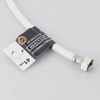 Tuyau flexible en PVC 12,7 mm F9/16-24UNEF X F1/2-14NPSM, raccord d'alimentation en eau, raccords chromés, utilisation moderne pour salle de bain et cuisine, FANSKI