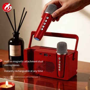 Máquina de Karaoke OEM al por Mayor, Sistema de <span class=keywords><strong>Altavoces</strong></span> Portátiles, Compatible con Tarjeta TF, Altavoz Bluetooth Portátil M36 con 2 Micrófonos - Product Image 1