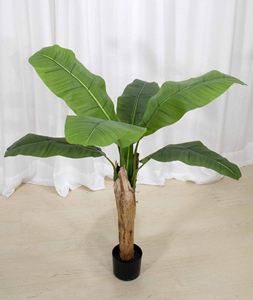 Plante artificielle <span class=keywords><strong>Musa</strong></span> Basjoo de haute qualité en pot, effet réaliste, faux arbre <span class=keywords><strong>Musa</strong></span> Basjoo en pot pour la décoration de la maison, du magasin ou du bureau - Product Image 1