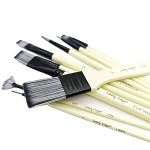 Ensemble de 10/12 pinceaux à manche en bois, sac, pinceaux à <span class=keywords><strong>peinture</strong></span> acrylique et à l'<span class=keywords><strong>huile</strong></span>, série d'artistes, pinceaux plats larges, pinceaux en forme de filbert, pinceaux en forme d'angle, pinceaux de détail - Product Image 4