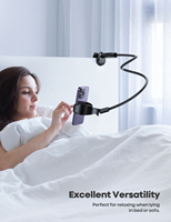 Soporte Flexible para Teléfono Lamicall GP05, para Cabecera de Cama, Rotación de 360 Grados, Brazo Largo Ajustable, con Abrazadera, para Teléfonos Móviles de 4-7 Pulgadas