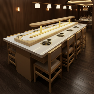 Système de bande transporteuse de sushi automatique commerciale pour le restaurant de sushi de <span class=keywords><strong>Kaiten</strong></span> - Product Image 1