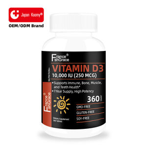 Fabricant de compléments alimentaires à marque privée : Vitamine D3 360 comprimés pour la fonction musculaire saine et le soutien immunitaire - Product Image 1
