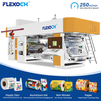 Machine d'impression flexographique automatique pour films plastiques, films rétractables BOPP, PET, PE et films de laminage