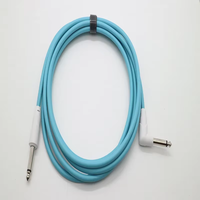 Cable de Guitarra de PVC de Alta Calidad de 6.35 mm, Recto a Curvo, con Tipo de Audio para Guitarras Eléctricas y Bajos