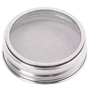 Lot de <span class=keywords><strong>3</strong></span> couvercles en acier inoxydable pour bocaux de germination pour une superbe ventilation adaptés aux bocaux Mason à large ouverture pour la fabrication d'<span class=keywords><strong>orga</strong></span> - Product Image 3