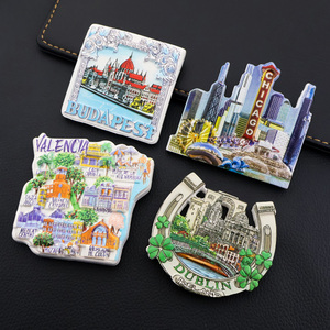 Aimants de réfrigérateur magnétiques personnalisés en résine 3D, impression UV, écologiques, imperméables, avec logo sur mesure pour le voyage – Vente en gros - Product Image 3