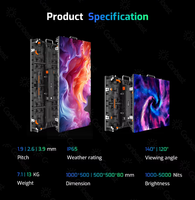 Écran LED incurvé intelligent Canbest XS P1.9 P2.6 P3.9 pour événements intérieurs et extérieurs, location, sans effet noir, panneau d'affichage vidéo mural