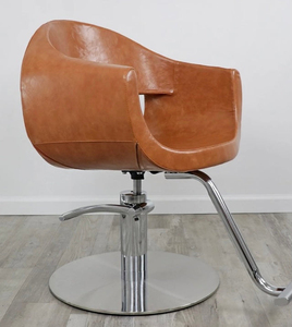 Sillón <span class=keywords><strong>de</strong></span> Peluquería Moderno Marrón con Reposapiés <span class=keywords><strong>para</strong></span> Salón <span class=keywords><strong>de</strong></span> Belleza - Product Image 1