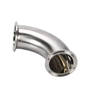 Cheap Price Sanitary Stainless Steel Tri Clamp 90 Deg Elbow Pipe Fittings 90 Degree Tube Bend