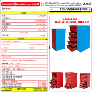 Armoire à tiroirs Fami Master Key Comfort 1020x598x2000mm 3 tiroirs pour rangement d'outils Rouge rubis RAL3003 - Product Image 3