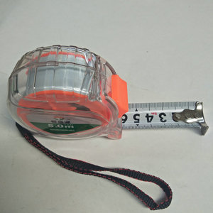 ตลับเมตรแบบม้วนเก็บอัตโนมัติ Hengshengyuan 5.0 ม. แบบเมตริก ใบมีดสแตนเลส ปุ่มล็อคแบบกด ตัวเรือนใส พร้อมสายคล้อง - Product Image 5