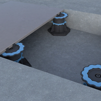Socle extérieur moderne en carreaux de céramique avec installation facile Pavé de sol surélevé réglable en plastique pour le toit ou l'extérieur