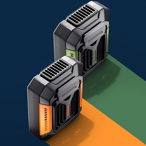 Outdoor Portable <b>Wearable</b> Hanging Waist Fan 5000mAh USB Rechargeable Three-Speed Power Banks with LED Light - Product Image 1