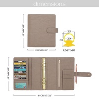 Hongbo meilleure vente personnelle A5 Agenda Journal cahier planificateur couverture Saffiano Epi cuir plus large reliure à anneaux bureau/papeterie