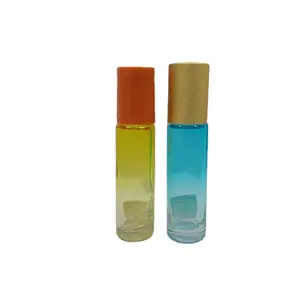 10ml givré client couleur rose violet bleu jaune huile essentielle verre rouleau sur bouteille pour parfum