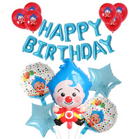 Neues Plim Clown Geburtstags-Set Party Festival Event Verkleidungs-Set Weihnachten Aluminiumfolie Ballon Kinder Großhandel