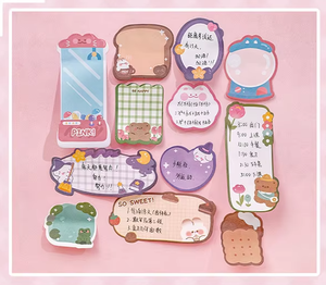 Cute Cartoon Combination Memo Pad Creative Self-Adhesive Magnetic Sticky Notes for School Students Kids <b>Stationery</b> Writing Use - Product Image 6