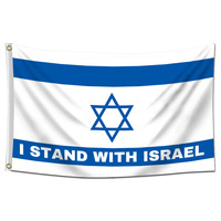 Drapeau d'Israël 3x5 pieds le plus vendu pour événements, vente en gros, drapeau national du pays d'Israël, support de drapeau pour pays du Royaume-Uni avec drapeau israélien