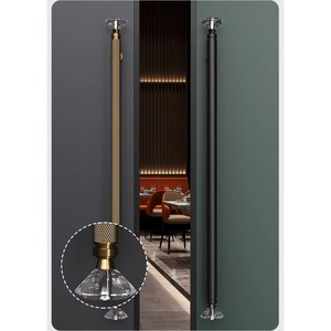 Manija de Puerta de Cristal Negro Dorado de Lujo para <span class=keywords><strong>Hotel</strong></span>, Tirador de Entrada Resistente para Puertas de Madera o Vidrio de Grand Villa - Product Image 2