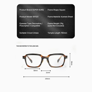 <span class=keywords><strong>Nouvelle</strong></span> collection Saint Van Gogh pour hommes, montures de lunettes de haute qualité, de forme carrée, de grande taille, conçues pour les occasions professionnelles - Product Image 5