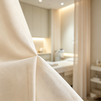 Rouleau de tissu non tissé en PP ignifuge beige 100-120 g/m² sur mesure pour rideaux d'hôpital