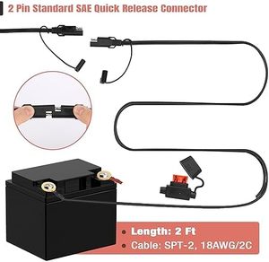 Connecteur de batterie neuf, 2 pieds, lot de 2, vers faisceau de bornes à anneau, 2 broches, pour rétrofit/mise à niveau - Product Image 3