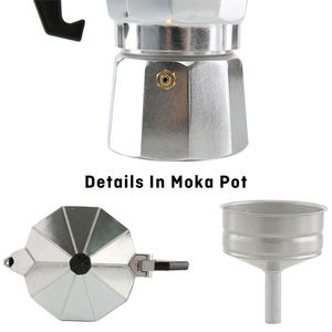 <span class=keywords><strong>Cafetera</strong></span> Moka Profesional Seecin <span class=keywords><strong>de</strong></span> Aluminio Italiano con Fondo Grueso y Asa, para Viajes y Uso en Exteriores, en Varios Tamaños - Product Image 3