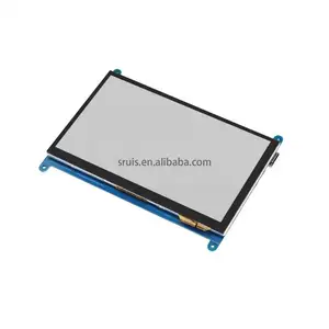 Pantalla LCD D de 7 pulgadas 1024x600 con soporte-H Panel de ángulo de visión completo a 178 grados para Raspberry PI 3B + 4B