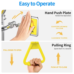 Station de lavage oculaire à buse unique de qualité industrielle Nouveau dispositif de rinçage oculaire d'urgence en acier inoxydable 304 Équipement de protection de sécurité - Product Image 3