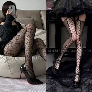 Fishnet Stockings Thigh High 15D Ultra Thin Black Mesh Women's Pantyhose Summer Spring Autumn Wear - Product Image 3