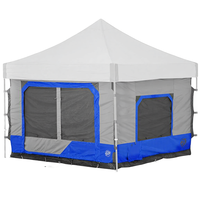 Camping Cube 6.4 Yaz Kamuflajı/Arazi Oyunu İçin Dönüştürülebilir 10' Düz Bacaklı Tente Çadırı Kraliyet Mavisi Tek Katmanlı 2000-3000mm