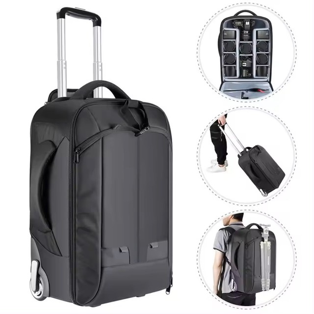 Custom Camera Video Backpack Luggage Trolley Case Dslr Backpack Travel Camera Bag Camera Bag With Wheels