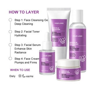 Etiqueta privada Retinol <span class=keywords><strong>Kit</strong></span> DE CUIDADO DE LA PIEL antienvejecimiento Hidratante Rutina facial para mujeres - Product Image 6