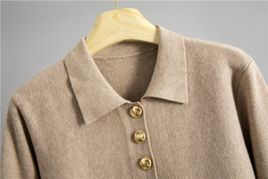 Conjunto de punto de talla universal para mujer, estampado, primavera-otoño, cárdigan, suéter, falda a la cadera, falda de medio cuerpo, dos piezas - Product Image 6