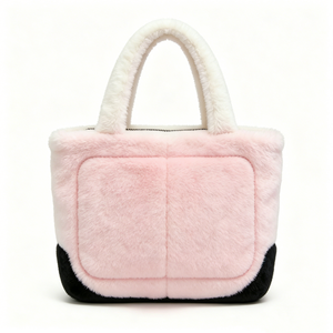 Customized Soft Plush Tote Bag,Penguin Plush Tote Bag, Animal Face Plush Handbag, Cute Penguin Plush Bag - Product Image 2