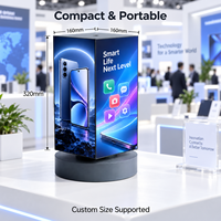 Écran publicitaire numérique portable en forme de cube LED sur mesure pour les expositions, la vente au détail et la promotion de produits
