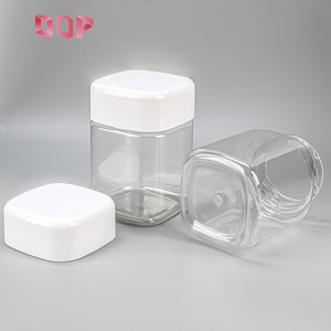300ml Hot Selling Transparent <b>Plastic</b> Vitamin Bottle/<b>Jar</b>, Square Gummy Bottle/<b>Jar</b> With White Child Proof Cap - Product Image 4