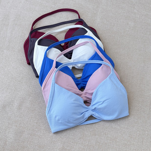Ensemble de soutien-gorge de sport sans bretelles et sans dos pour femmes, respirant, à maintien élevé, bretelles réglables, coussinets amovibles, extensible dans les quatre sens - Product Image 3