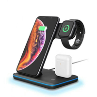 Produits les plus vendus LVSHUO Station de charge sans fil rapide 15W, support de charge rapide, chargeur sans fil 3 en 1